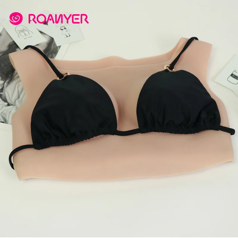 Трансвестит Roanyer искусственный силикон с круглой шеей имитация груди B Чашка