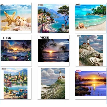 

diamond painting,5d diy, kit, full, cross stitch,square, diamond mosaic,round,A view of the sea,animal,diamond embroidery NEW