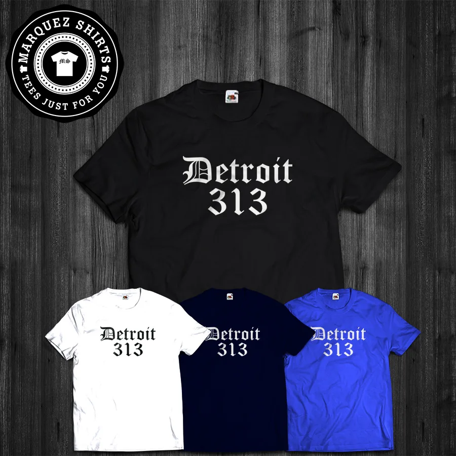 Футболка Detroit 313 Michigan Mototown хип-хоп сделано в тройнике |