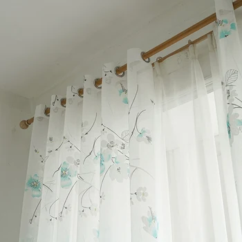 

Chinese Style Floral Modern Sheer Tulle Curtains For Living Room Bedroom Kitchen Window Sheer Curtains Tulle Curtains