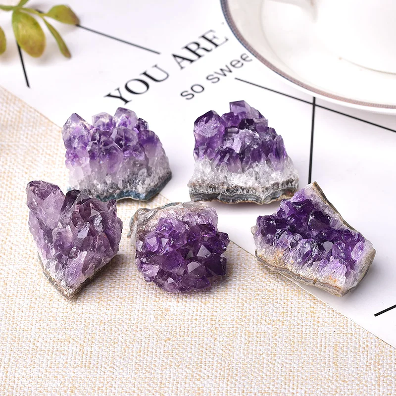 Get This Mineral Stone Crystal-Cluster Feng Shui Home-Decoration Natural Amethyst Quartz Purple 85ZX1LbLg