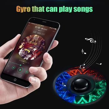 

Creative Fingertip Gyro Lighter With Bluetooth Music USB Charging Plasma LED Colorful Lighter Decompression Toy Gifts