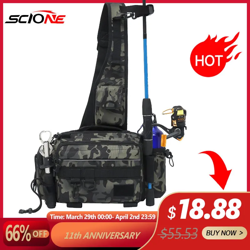 Многофункциональные сумки для рыболовных снастей на одно плечо, сумка через плечо, поясная сумка, рыболовная приманка, снаряжение для хранения, рыболовная Сумка X232G - Что подарить мужчине на 23 февраля