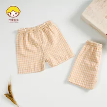 Новые стильные детские пляжные повседневные штаны из хлопка с лимонами и пеньками, газовые закрытые шорты