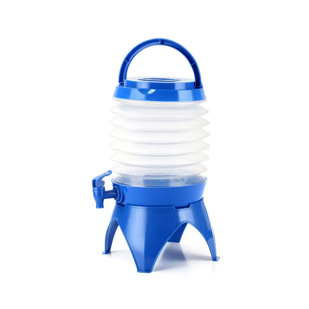 Телескопическое ведро портативный многофункциональный PE 3 цвета 5L ПИВО ручной воды напиток Кемпинг Регулируемый может жидкости бытовой