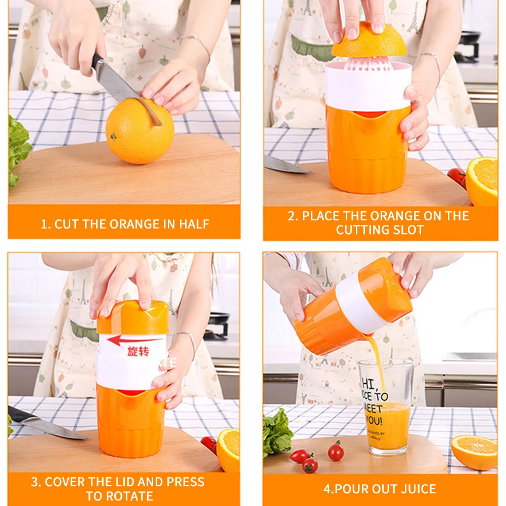 

Portable Manual Citrus Juicer for Orange Lemon Fruit Squeezer 300ML Orange Juice Cup Child Healthy Life Potable Juicer Machine
