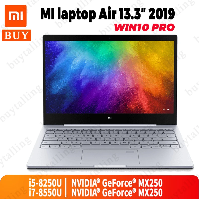 Оригинальный ноутбук Xiaomi Mi Notebook Air 13 3 дюйма 2019 фотография GeForce MX250 8 Гб DDR4 256 ГБ/512 SSD