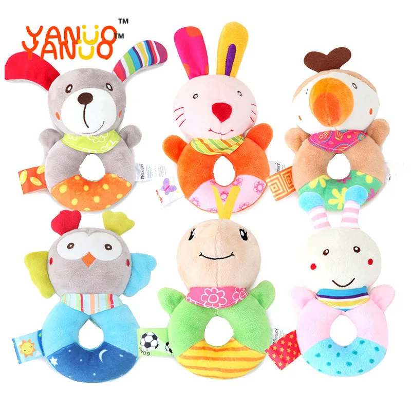 

Plush Toy Rattle Infant Educational for Baby Cartoon Plush Doll Baby Toy Rattle Soothing Puzzle Baby Toy O-design Baby 0-3 Year