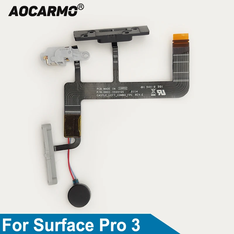 

Aocarmo для Surface Pro 3 Pro3, кнопка включения/выключения света, разъем для наушников, деталь для ремонта