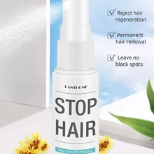 Ингибитор роста волос спрей Мягкий увлажняющий не раздражающее безболезненное удаление волос постоянный для предотвращения роста волос 20 мл TSLM1