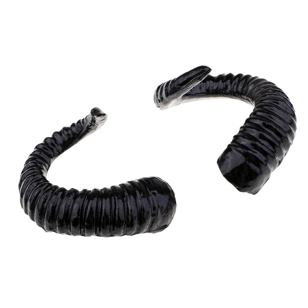 Artificial Ram Horns Costume Accessory for DIY Gothic Hair Headband Hoop