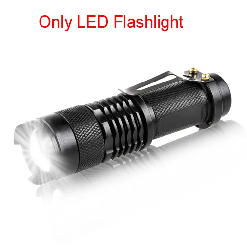 flashlight Миниатюрный портативный фонарик 2000LM Q5 T6 L2 светодиодный факел и возможностью регулирования интенсивности и дальности свечения в вне фонарь для кемпинга AA 14500 18650 Батарея работает - Испускаемый цвет: flashlight