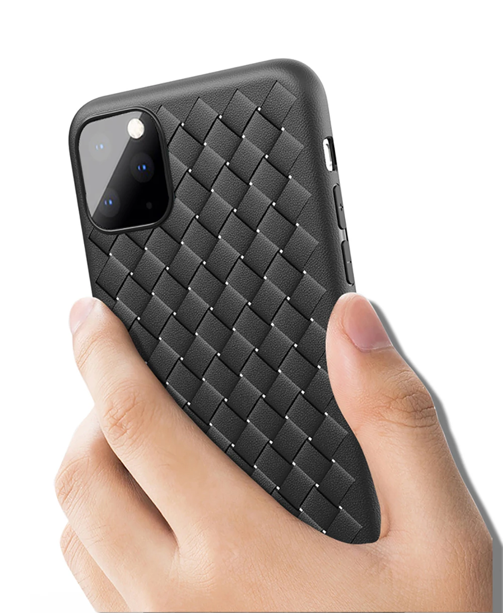 apple iphone 11 Pro Max case Breathable Mesh Case For iPhone 14 13 11 Pro Max 12 Mini XS 6S 7 8 Plus X XR Leather Weaving Grid Cover iPhone14 Silicone Funda phone cases for iphone 11 Pro Max 
