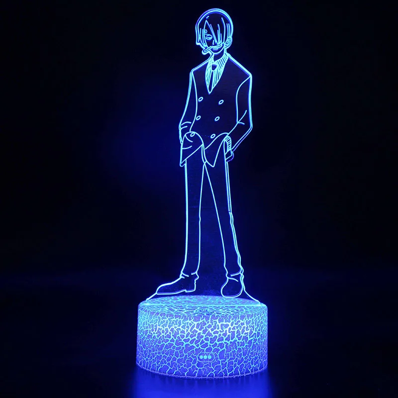 Novelty Lighting One Piece Anime 3D illusion LED Lamp Luffy Zoro Model Night LightsKids Room Decoration Creative Christmas Gifts - Color: MY-896