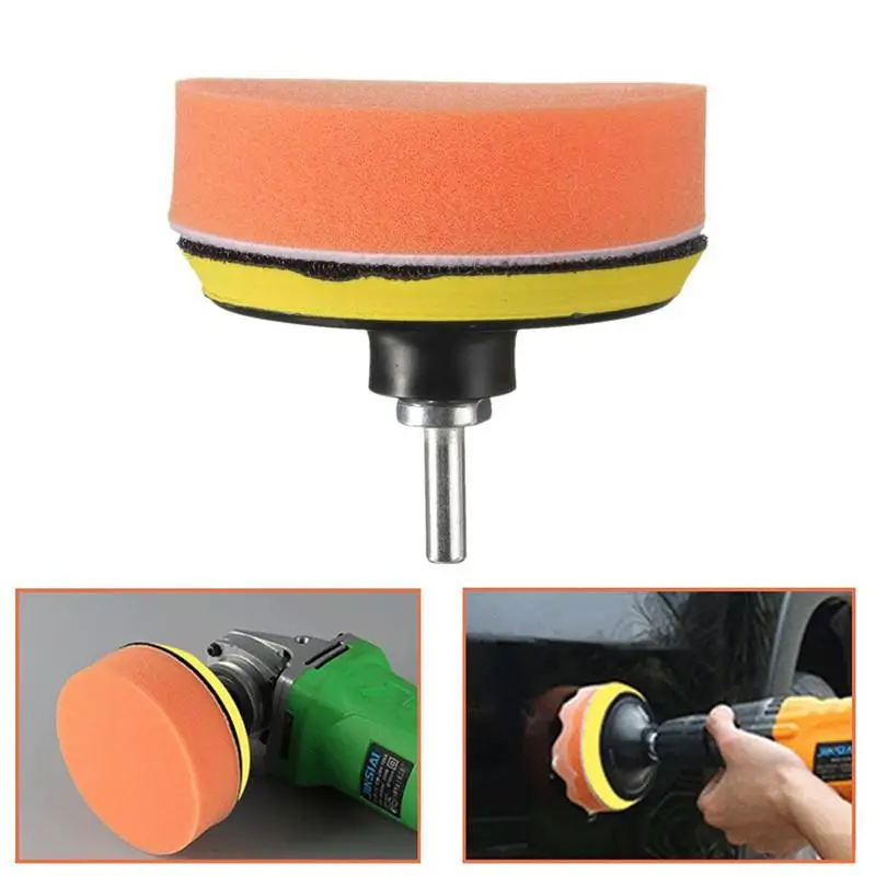 

7PCS/Set 3/4/5 inch Car Maintenance Tools Car Polisher Pads Sponge Polishing Buffer Pad Set with M10 Drill Adapter +Sucker