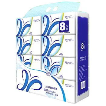 

8Pcs Multifold Toilet Paper Soft Strong Series 4-Ply Roll Sheets Bath Tissue