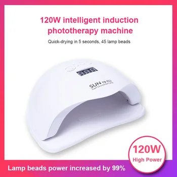 

SUN19PRO Lamp Nail Dryer 120W Nail UV LED Lamp Gel Cure Manicure Nail Machine Nail Art Tools Nail Polish Lamp 30s/60s/90s
