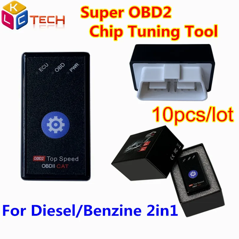 DHL бесплатно 10 шт. Супер OBD2 Nitro OBD2 чип тюнинговая коробка вилка для автомобилей и привода OBD 2 больше крутящего момента/больше мощности NitroOBD2 интерфейс