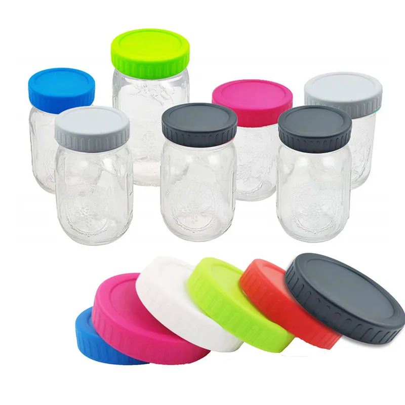 

70MM/86MM 6PCS Assorted Color Mason Jar Lids Cover Drinking Bottle Lid with Plum Plug Straw Holes Rust Resistant Canning Caps