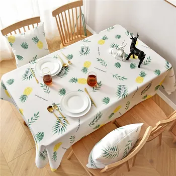 

Plants Tablecloth Living Room Dining Table Decorative Tablecloth Waterproof Oil Resistant Tablecloth