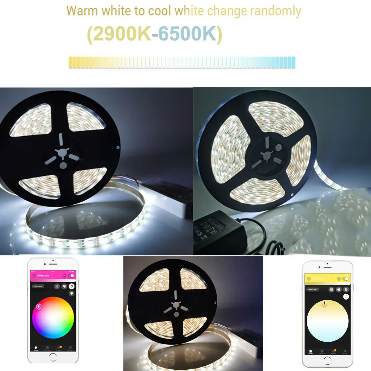 12 мм PCB RGBCCT Светодиодные ленты 5050 DC12V/ 24V Гибкий Светильник RGB + CW WW 5In1 светодиодный