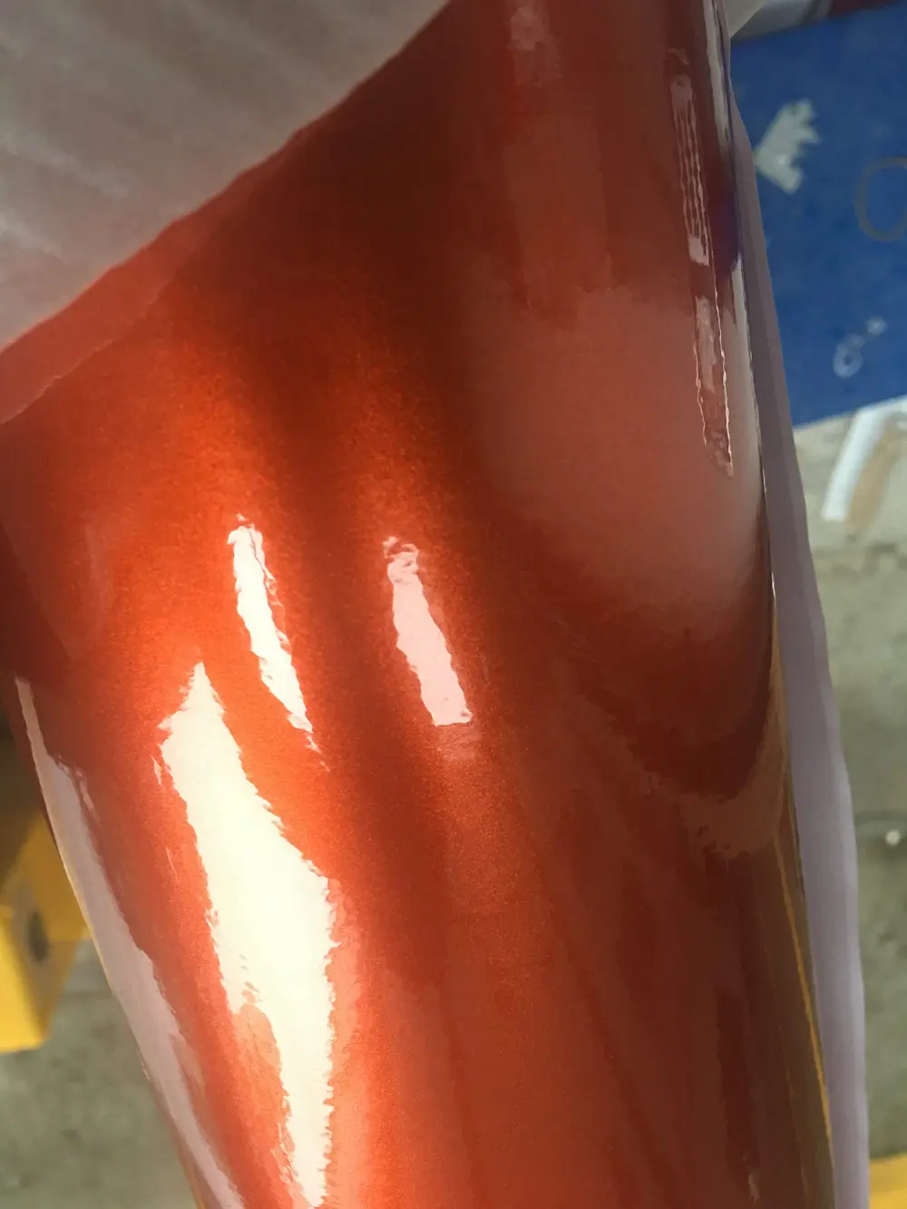 orange sunset gloss metallic vinyl car wrap styling  (3)