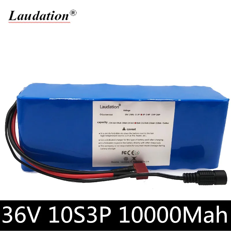 

Laudation 36V 10Ah Li-ion battery for electric bicycle 500W engine or Motorcycle Scooter with BMS High Power 10S 3P scooters