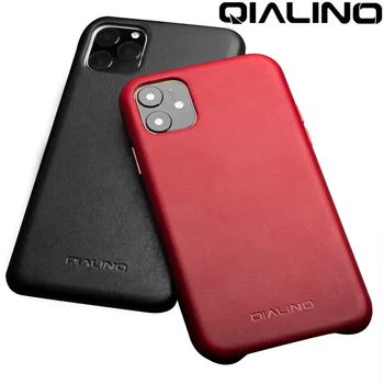 

QIALINO Genuine Leather Phone Case for iPhone 11Pro Max Anti fall Fashion Luxury Handmade Ultra Thin Back Cover for iPhone11 Pro