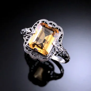 

CHAMSS Pattern Diamond Sapphire Zircon Ring Personality Simple Female Mother's Day Gift Factory Wholesale