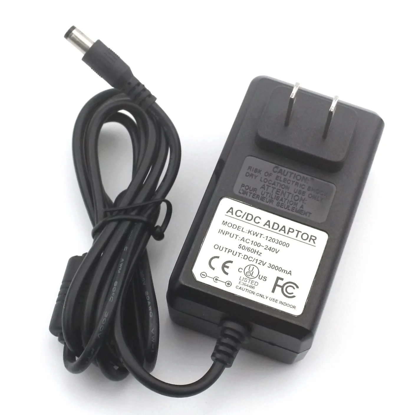 

Factory for Power Adapter 12V3A US Standard Wall Plug Power Supply Massager DVR Security LED Light And High