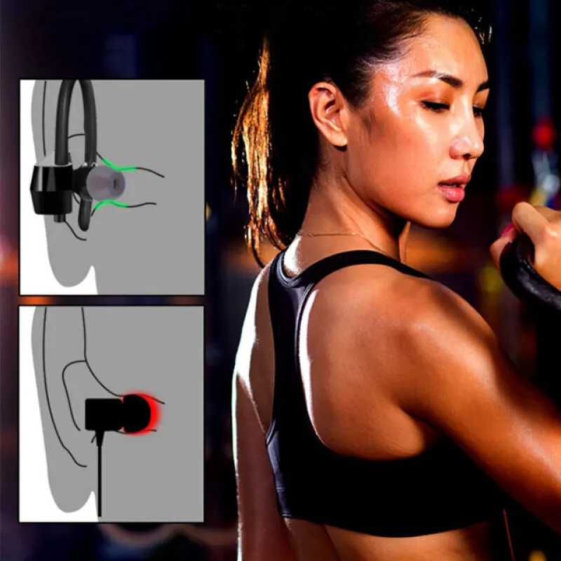 Беспроводные Bluetooth наушники H21, спортивные стерео наушники с защитой от пота, портативные наушники с микрофоном