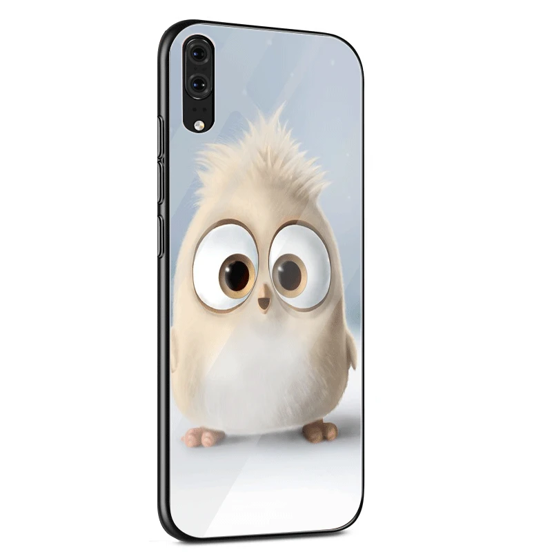 Стеклянный Чехол для мобильного телефона huawei P30 P20 P Smart P10 Y6 7A Y9 Honor 8X9 10 mate 20 Pro Lite Милая игра с птицами