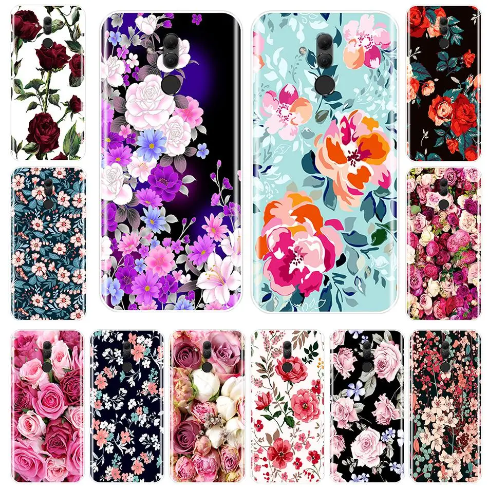 

Colorful Flowers Back Cover For Huawei Mate 7 8 9 10 20 Lite Soft Silicone Phone Case For Huawei Mate 9 10 20 Pro Phone Case