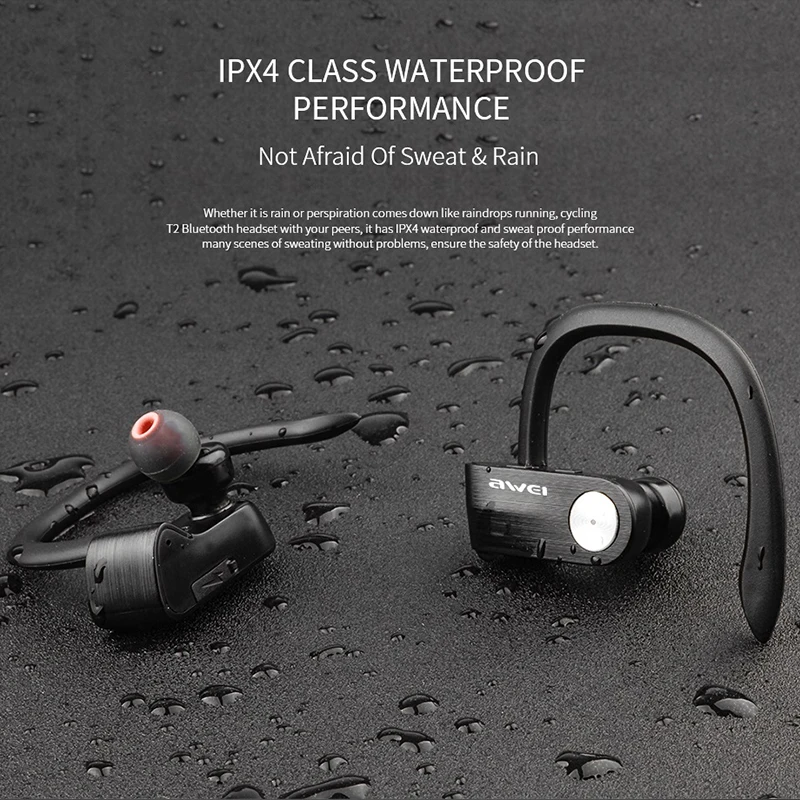 Awei T2 Bluetooth наушники, гарнитура, настоящие беспроводные TWS наушники, наушники-вкладыши для телефона, мобильного телефона, громкой связи, Blutooth, Handfree