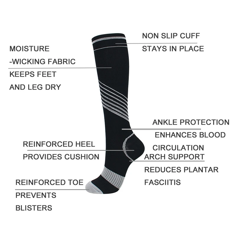 Компрессионные носки, компрессионные носки для варикозного расширения вен, ног, женщин, мужчин, облегчение боли, гольфы Y8