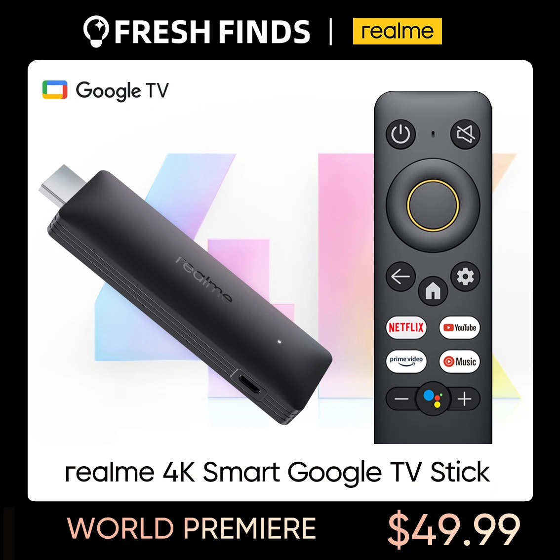 Смарт-ТВ realme 4K с поддержкой Google TV и HDMI 2 1 Гб ОЗУ 8 ПЗУ | Электроника