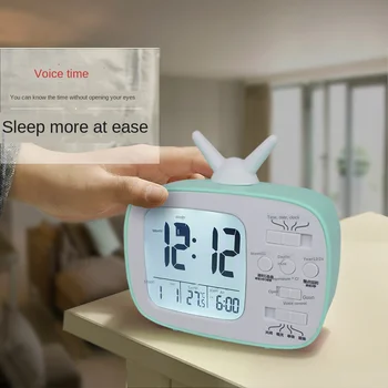 

Creative Retro TV Alarm Clock Student Accommodation near the Electronic Clock Voice Broadcast Electronic Gifts