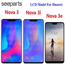 Für Huawei Nova 3 LCD Display Touchscreen PAR LX1 LX9 Nova 3i LCD INE LX2 L21 Nova 3e Display ANE LX3 L23 Bildschirm Nova3 LCD