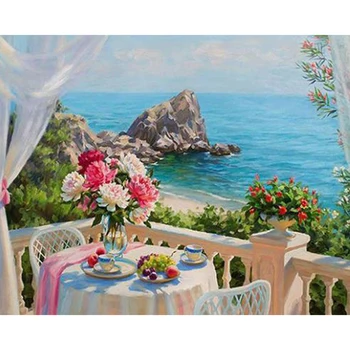 

DIY Diamond Painting scenic Full Drill Round Diamond Embroidery Picture Rhinestone Diamond Mosaic Cartoon Home Decor