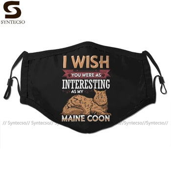 

Maine Coon Kittens Mouth Face Mask Maine Coon Cat Quotes Facial Mask Fashion Funny with 2 Filters for Adult