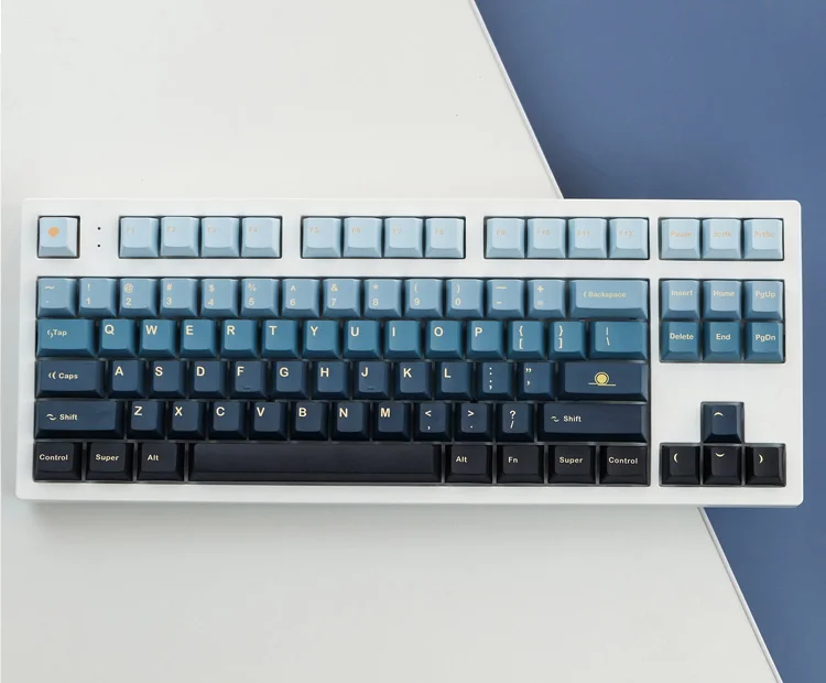 Moonrise Keycaps Gradiente Cor PBT, Cinco Lados