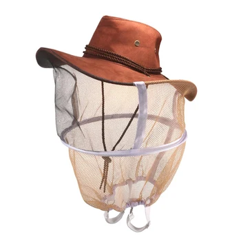 

Professional Anti-bite Beekeeping Hat Mosquito Bee Insect Net Veil Hat Face Head Neck Wrap Protector Beekeeping Tool for Beework