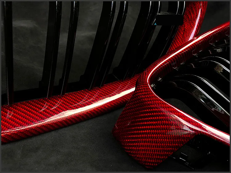 Индивидуальный заказ красный углерода Передняя решетка для BMW целую серию F30 F10 F32 F20 X1 X3 X4 X5 X6 G20 G30 Z4 G12 передная решетка гриль