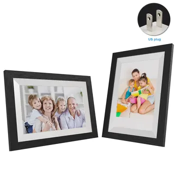 

10.1inch Wooden Digital Photo Frame Motion Sensor Home Decor WIFI LED Backlight Cloud Share Gift Electronic Album Touch Screen