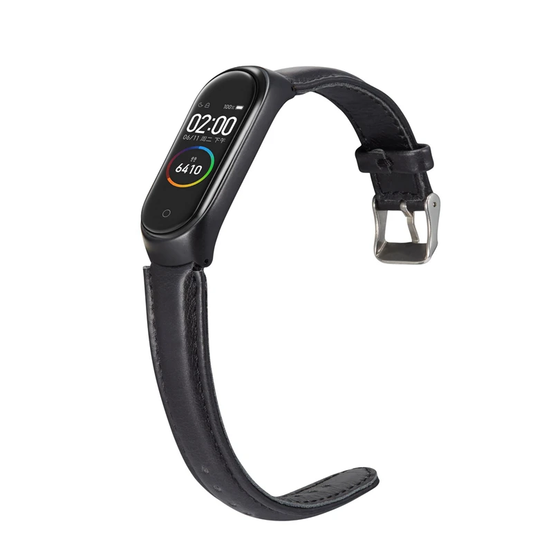 3 Bakeey для Xiaomi Miband 4 твердый Crazy Horse кожаный ремешок для часов на замену смарт-Аксессуары - Цвет: 3