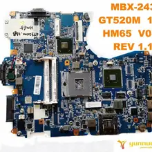 Оригинальная материнская плата для ноутбука SONY MBX-243 MBX-243 GT520M 1GB HM65 V081 REV 1,1 протестированная хорошая