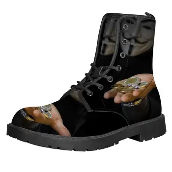 

Custom Image / LOGO bitcoin Print Women Martin Boot Platform Shoes Female Motorcycle Ankle Snow Boots For Woman Botas mujer