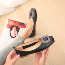 Женские Мягкие Водонепроницаемые Мокасины с квадратным носком; лоферы с закрытым носком; модная женская обувь на плоской подошве; Туфли-оксфорды на нескользящей подошве; балетки; большой размер 43