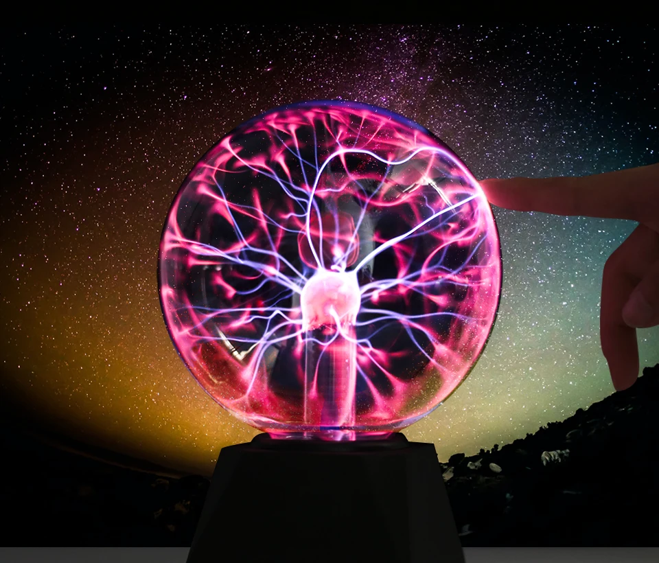 Novelty Magic Crystal Plasma Ball Touch Lamp 220V LED Night Light Child Night Light Birthday Christmas Kids Decor Gift Lighting bathroom night light