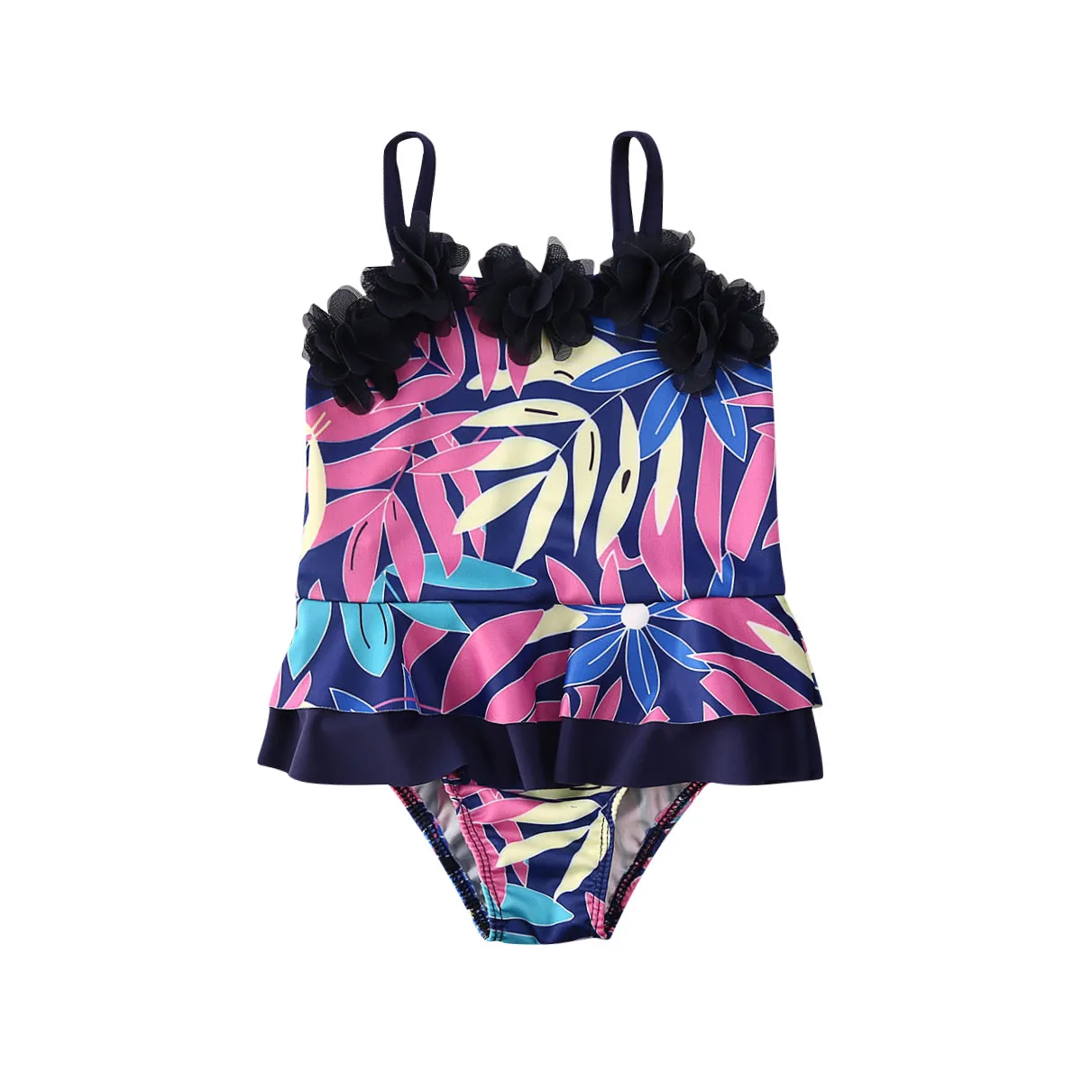 

Brand New One Piece Suits Toddler Girls Colorful Leaves Print Swimsuit Bathing Suit Swimwear Bathing Suit Bikini biquini